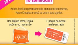 Kinoplex lança ação às vítimas das chuvas com meia-entrada para quem doar 1kg de alimento