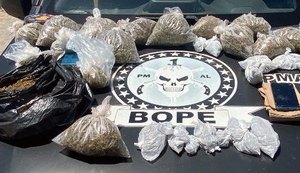 Mais de três quilos de maconha são apreendidos em ação da PM na Ponta Grossa