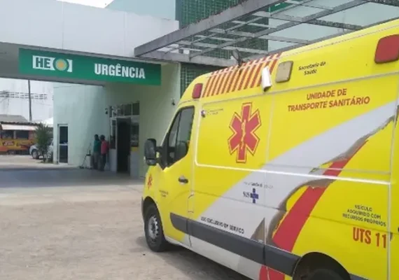 Trabalhador fica ferido após ser atingido por balde de cimento em obra