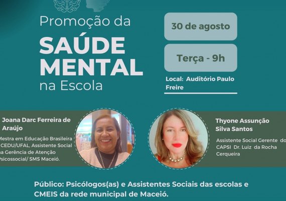 Educação realiza palestra para profissionais da rede voltada para a saúde mental
