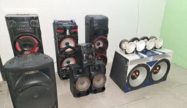 Seis equipamentos sonoros são apreendidos na parte alta de Maceió