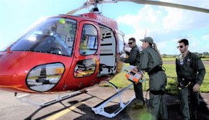 Serviço Aeromédico do Samu resgata condutor após carreta tombar na BR-101