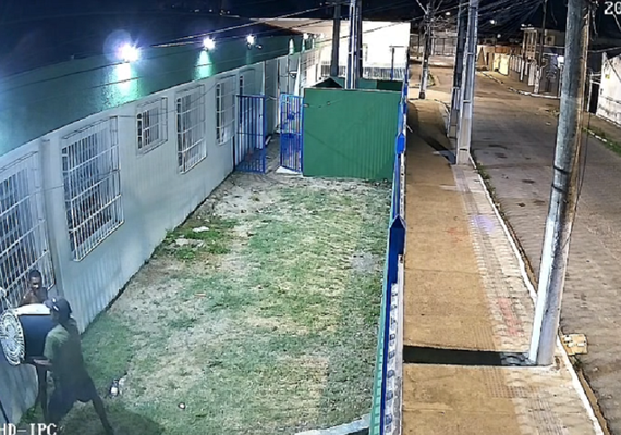 Polícia divulga imagens de suspeitos de furtar equipamentos de escola em Maceió