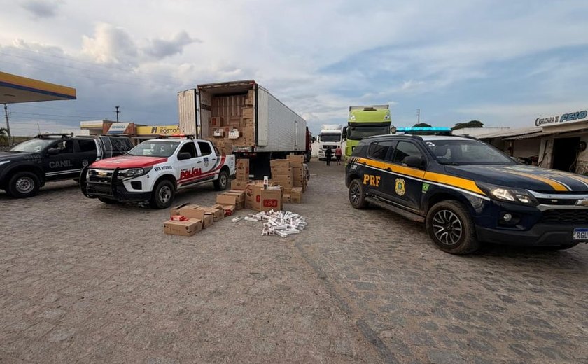 Carga de cigarros contrabandeados avaliada em R$ 1,5 milhão é apreendida na AL-220