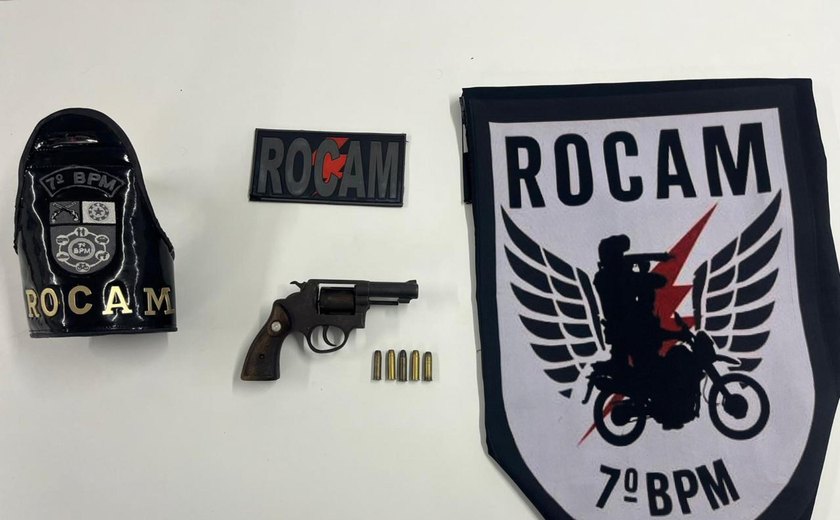 PM apreende arma de fogo e entorpecentes em Santana do Ipanema e Limoeiro de Anadia