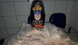 PM apreende 17 quilos de maconha com mototaxista em Rio Largo