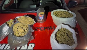 PM apreende mais de três quilos de maconha durante ação em Paripueira