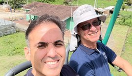 Primeiro teleférico de Alagoas inicia testes no Pilar; Renato Filho faz primeiro percurso