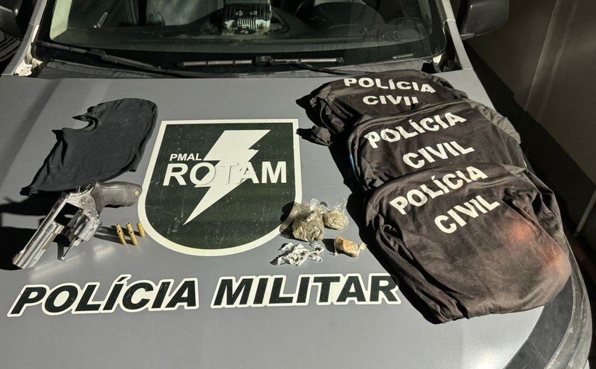 PM apreende armas de fogo e combate o tráfico de drogas em Maceió e no interior