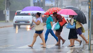 Inmet aponta para chuvas de até 100 milímetros em Maceió e 50 cidades alagoanas