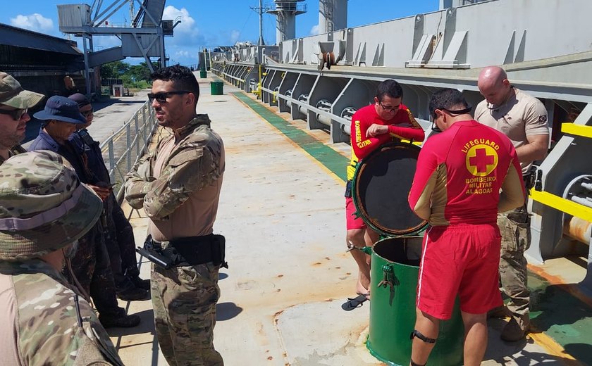 PF aciona Corpo de Bombeiros para vistoria em navio atracado no Porto de Maceió