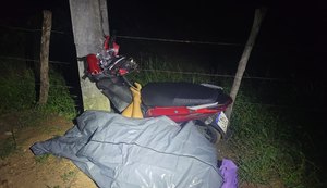 Colisão entre moto e poste mata casal em povoado de Girau do Ponciano