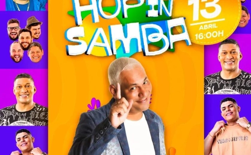 Cantor Chrigor é a atração do projeto Hop in Samba no próximo sábado