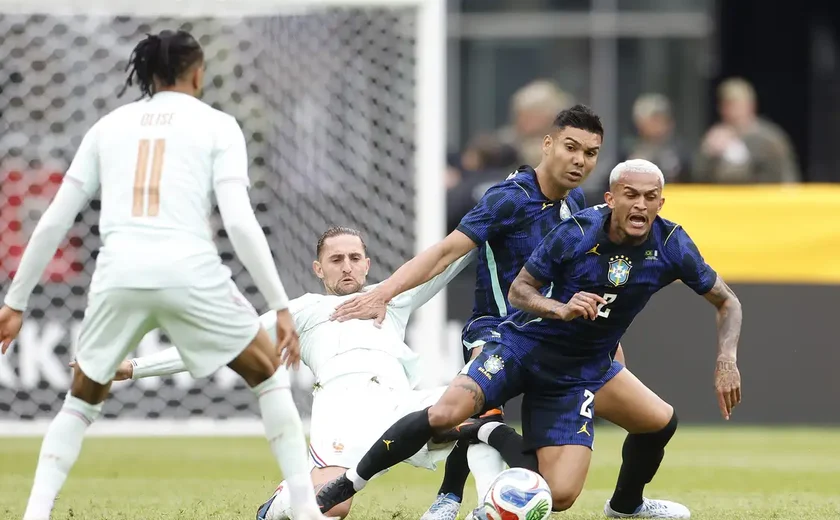 Brasil joga mal e perde de 2 a 1 para a França nos Estados Unidos