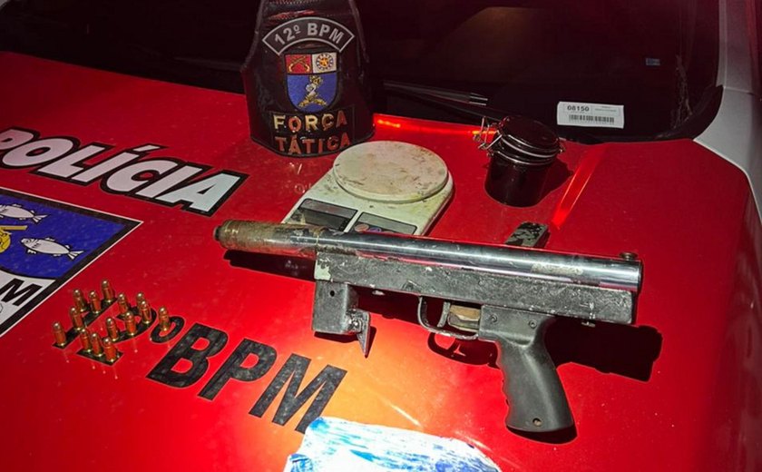 Submetralhadora é apreendida pela Polícia Militar em residencial da parte alta de Maceió