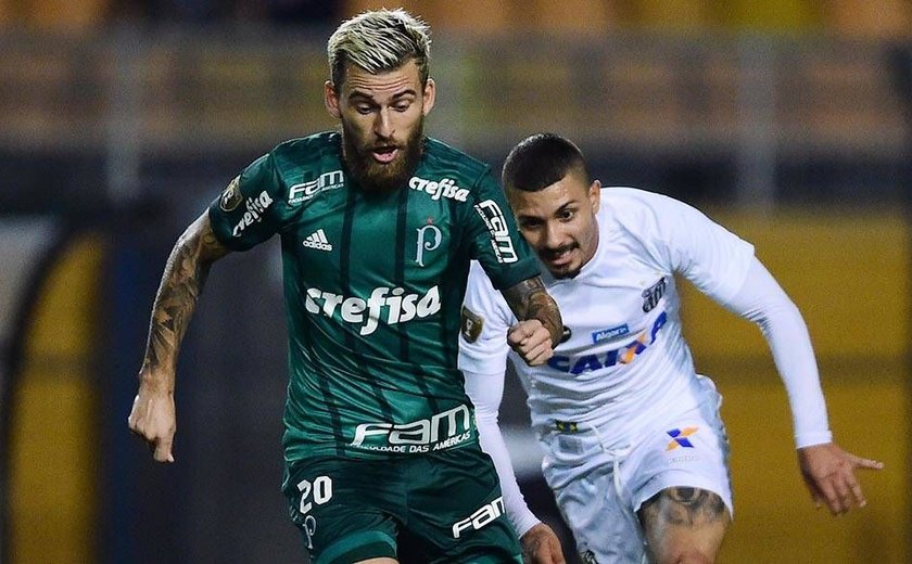 Palmeiras vence Santos no Pacaembu e tem vantagem por vaga na final