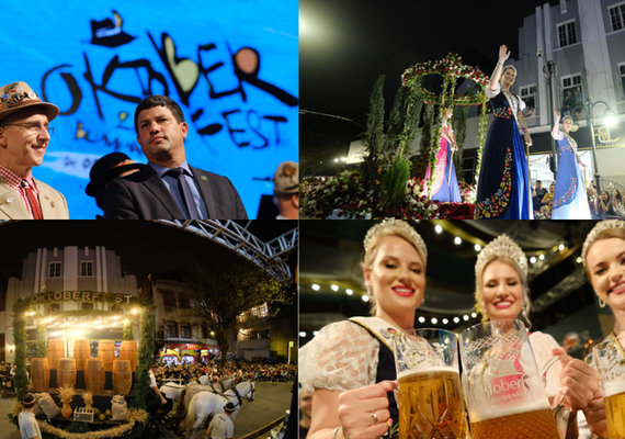 Ministro do Turismo prestigia abertura da Oktoberfest, em Blumenau (SC)
