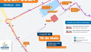 Obra no Distrito Industrial modifica itinerário das linhas de ônibus