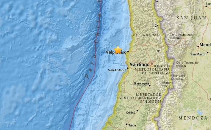 Terremoto de magnitude 7,1 sacode a costa do Chile