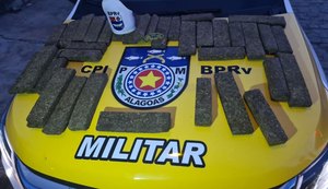 BPRv apreende 23 quilos de maconha e dois suspeitos são detidos por tráfico de drogas