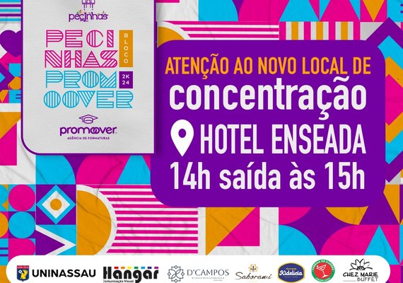 Pré-Carnaval: Pecinhas de Maceió indica Hotel Enseada como novo local de concentração