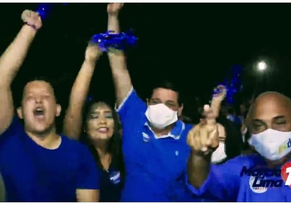 Em S. L. do Norte prefeito comanda manifesto com caminhada e grande comício do PP