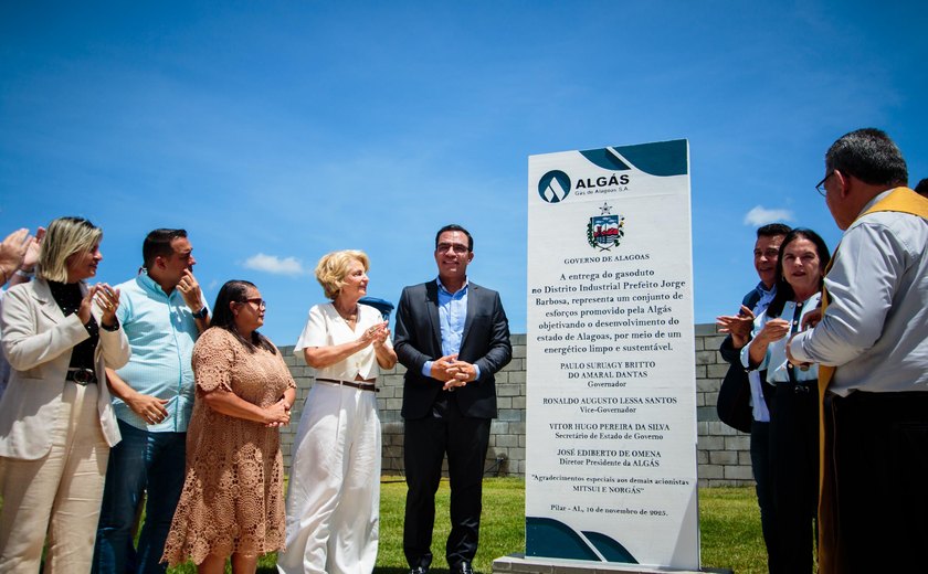 Governo de Alagoas inaugura gasoduto no Distrito Industrial de Pilar