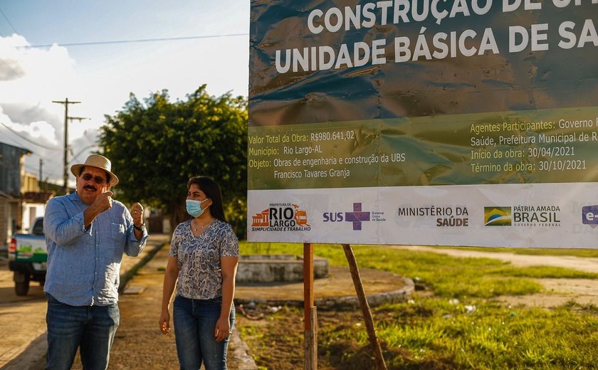 Prefeito visita desenrolar de obra que vai garantir mais uma UBS em Rio Largo