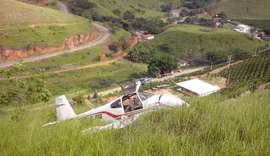 Avião de pequeno porte cai em fazenda na Zona da Mata de Alagoas