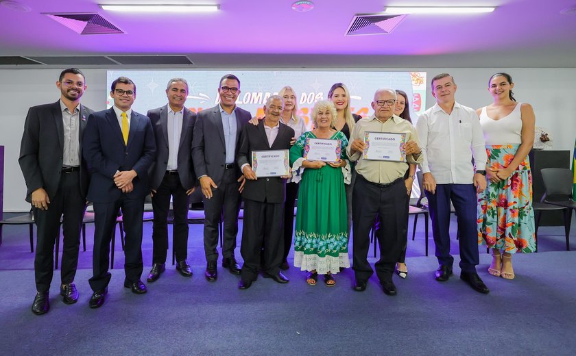 Governo do Estado diploma três novos patrimônios vivos de Alagoas