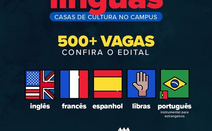 Casas de Cultura no Campus abrem inscrições para cursos de línguas