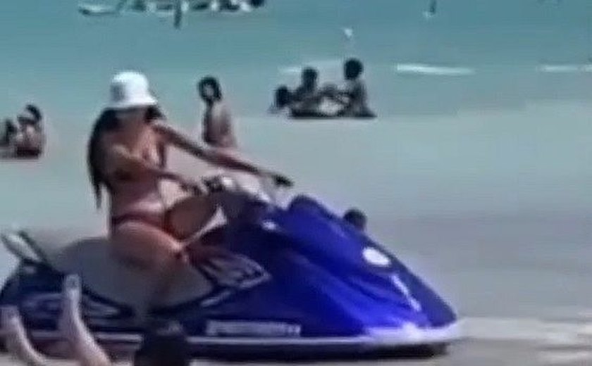 Moto aquática atinge banhista na Praia de Barra Grande, em Maragogi