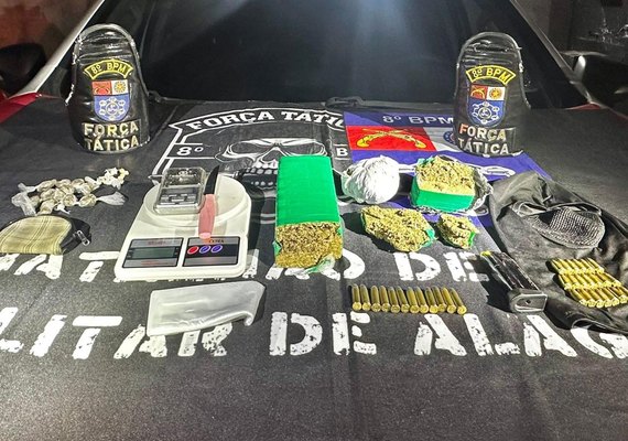 PM contabiliza mais de 52 quilos de drogas e 24 armas de fogo apreendidos em uma semana