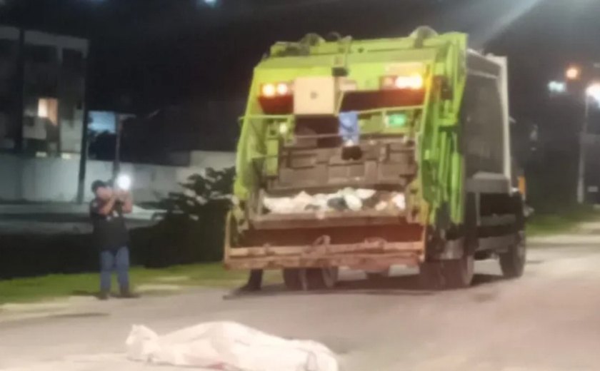 Gari morre após ser atropelado por caminhão do lixo