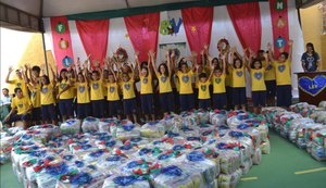 Campanha de Natal da LBV entrega cestas de alimentos em Maceió