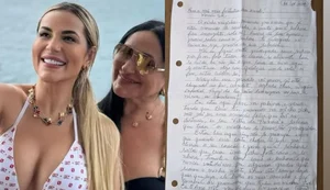 Deolane Bezerra envia carta para mãe da prisão e expõe problema de saúde: 'Estou preocupada''