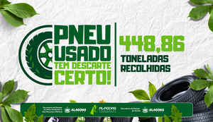Campanha ‘Pneu usado tem descarte certo’ bate recorde histórico e recolhe 448,86 toneladas