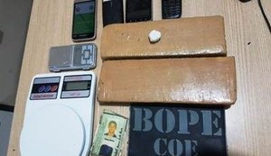 Bope apreende mais de um quilo de maconha no bairro do Pinheiro