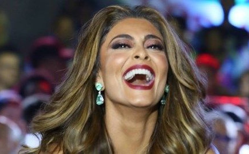 Atriz Juliana Paes é ovacionada em camarote do 'Rock in Rio'