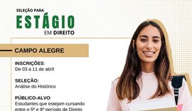 Campo Alegre: Defensoria Pública abre seleção para estágio em Direito