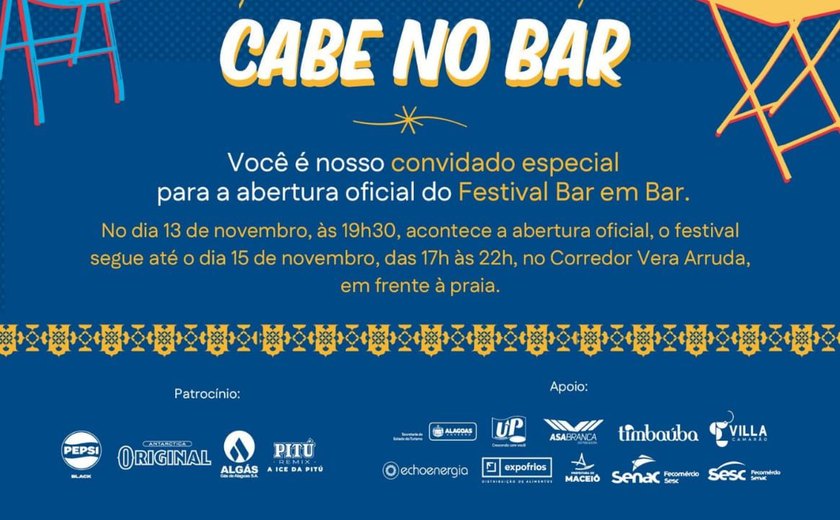 Feira Gastronômica encerra o Festival Bar em Bar 2025 com três dias de sabor e solidariedade no Corredor Vera Arruda