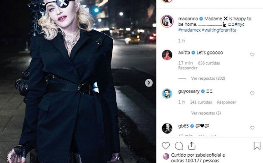 Madonna diz que está esperando Anitta e fãs ficam na expectativa por videoclipe