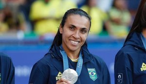 Marta agradece ao Governo de Alagoas pelo incentivo ao futebol feminino