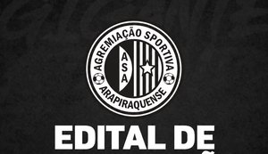ASA marca eleição da Executiva e Conselho Deliberativo para 23 de outubro