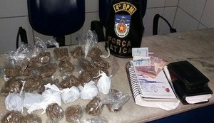 Polícia Militar detém indivíduo com drogas na parte alta de Maceió