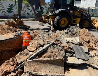 Infraestrutura substitui tubulações danificadas em dois pontos da Mangabeiras